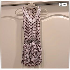 Poupette St Barth Beline Dress Patterned Smocked Mini Dress